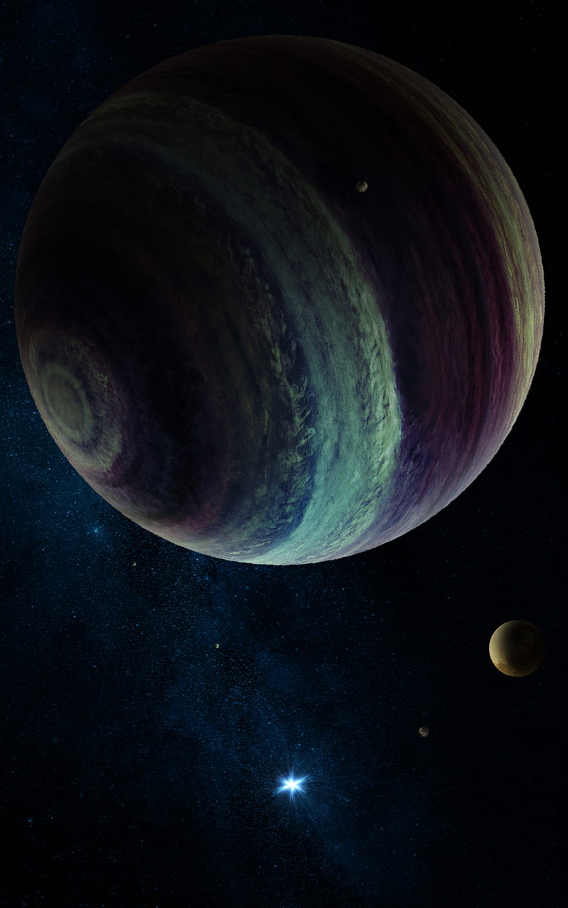 planets, space, stars, galaxy, universe, HD phone wallpaper