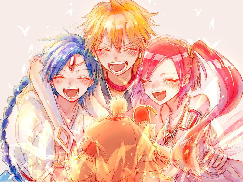 MAGI: The Labyrinth of Magic (Aladdin (MAGI), Alibaba Saluja, Kouha Ren,  Sphintus Carmen) - Minitokyo