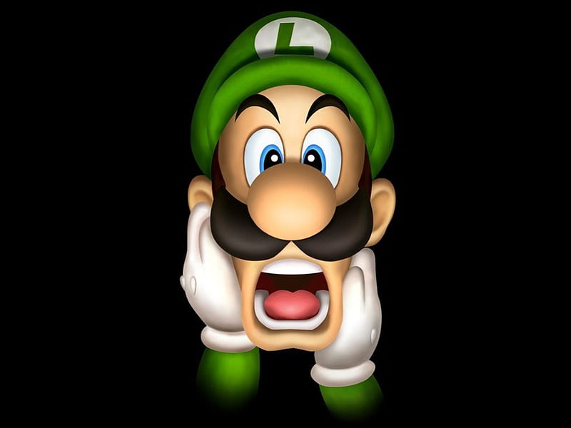 Luigi (his mustache looks like a bra, admit it), mario, mustache, green, luigi, HD wallpaper
