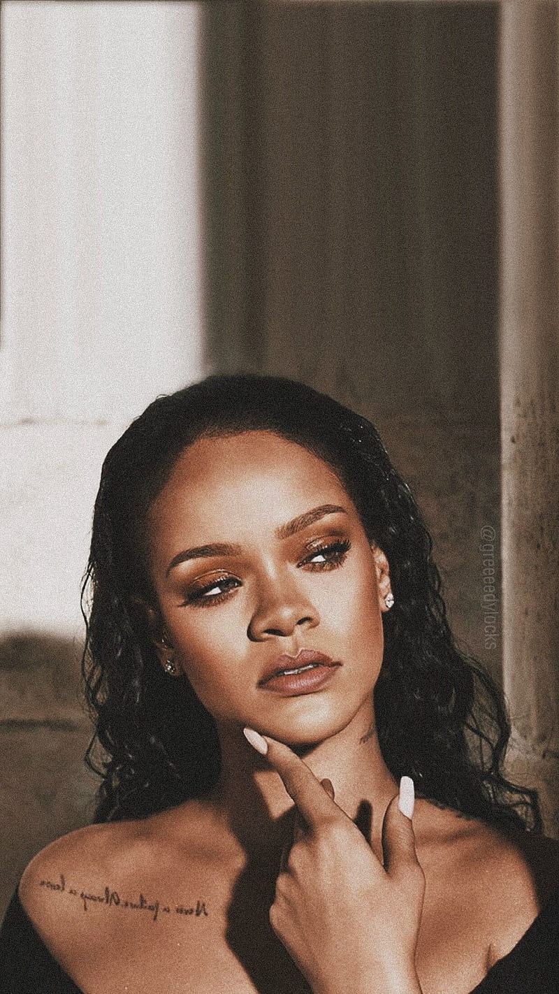 Rihanna, simple look, you are on my mind, HD phone wallpaper | Peakpx