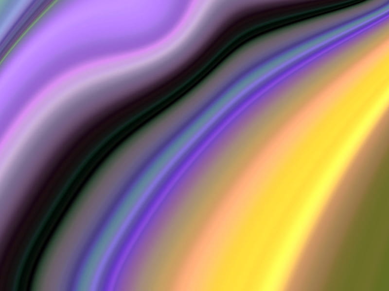 Wavy Pastel Rainbow, purple, blue and black, yellow, pastels, abstract, HD wallpaper