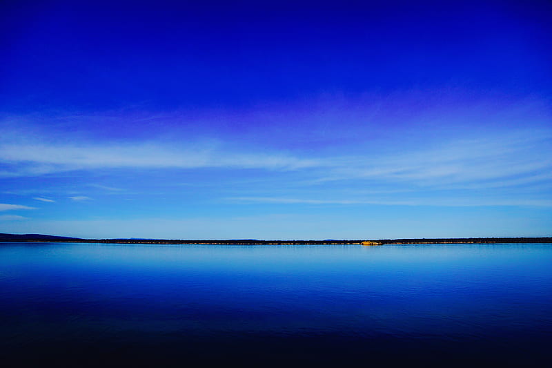 Lake Under Blue Sky, lake, blue, sky, nature, HD wallpaper