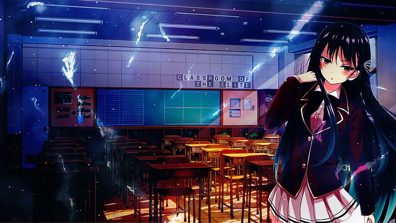 Anime, Classroom, Suzune Horikita, Classroom Of The Elite, HD wallpaper