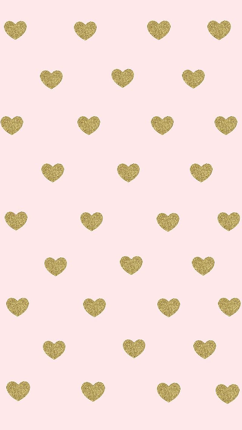 Hearts on rose gold background Royalty Free Vector Image