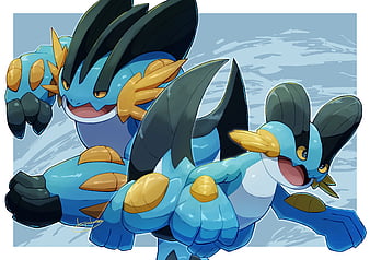 Mega Swampert & Swampert Pokeball & Mudkip Pokeball - Pokemon