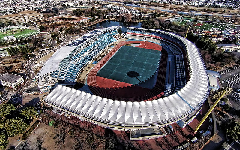 Kawasaki Todoroki Stadium, Todoroki Athletics Stadium, Kawasaki, japan, Japanese Football Stadium, Sports Arena, Kawasaki Frontale Stadium, HD wallpaper