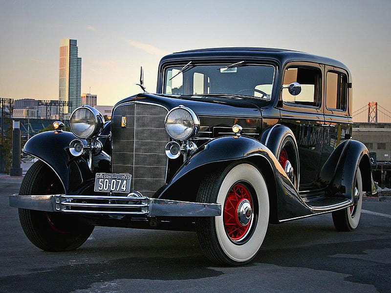 1933-Cadillac V8 355C Sedan, cadillac, classic, sedan, HD wallpaper