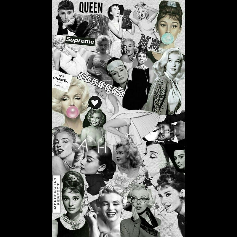 Audrey Hepburn Tattooing Marilyn Monroe Wallpaper
