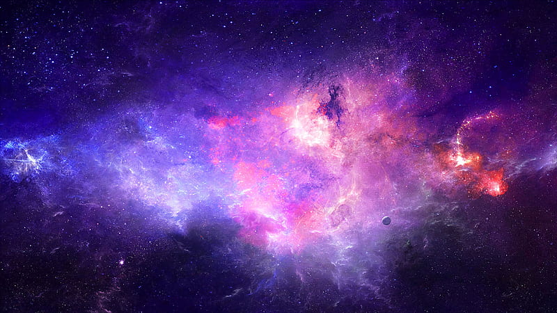 nebula, galaxy, light, glow, space, HD wallpaper