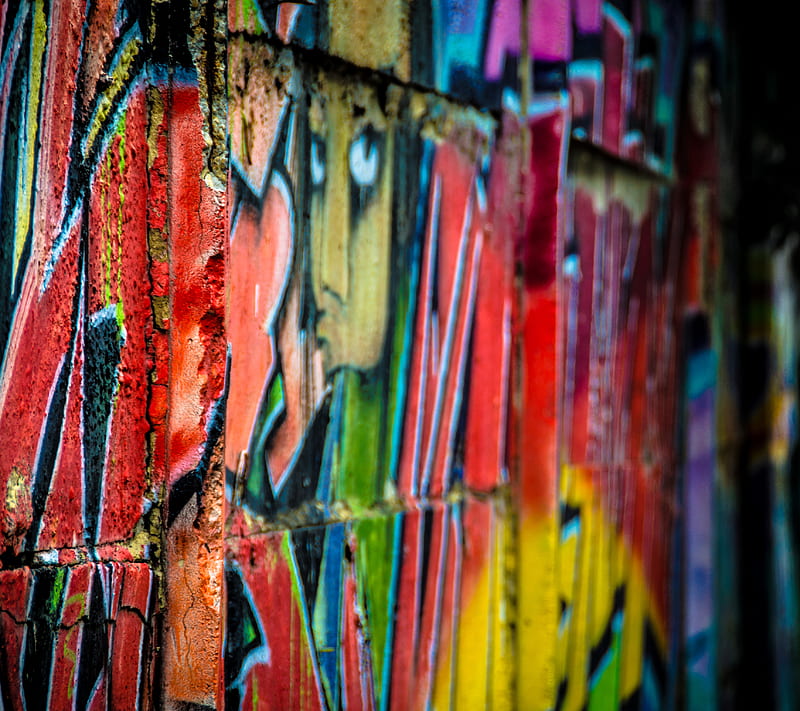 Graffiti, colors, red, shadow, street, wall, way, HD wallpaper | Peakpx