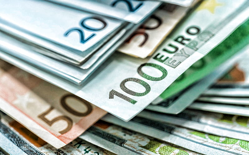 Euro currency, 100 euro banknote, money background, european money, background with money, finance, business, HD wallpaper