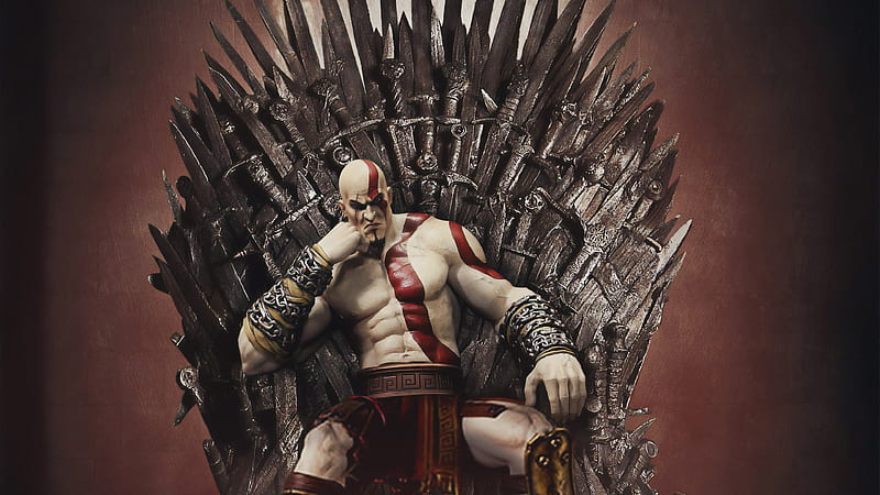 God of War, God of War (2018), Kratos (God Of War), Iron Throne, HD wallpaper