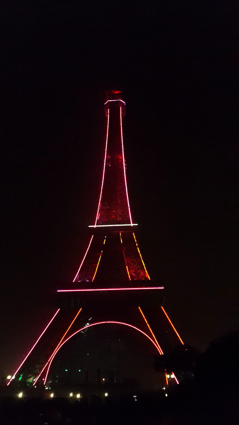 Eifel tower, night, HD phone wallpaper