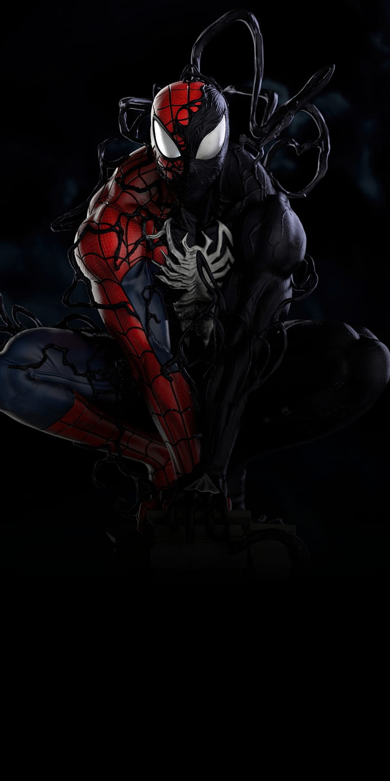 Spiderman eagletower, art, black and white, cartoon character, HD phone ...