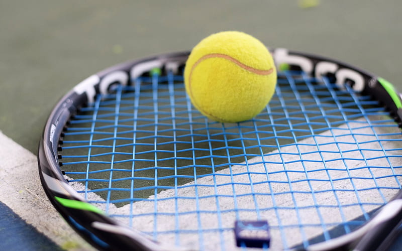 Tennis, racket, ball, tennis racket, HD wallpaper
