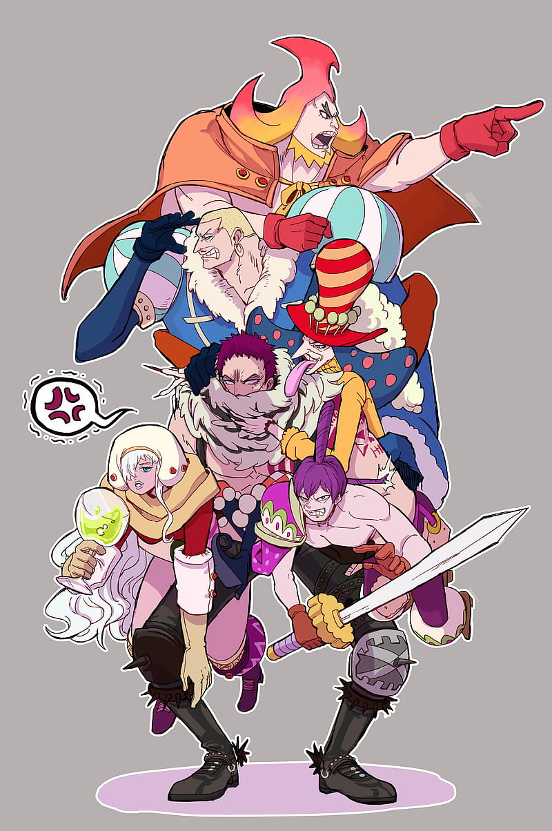 Charlotte Fam, cartoon, cracker, daifuku, katakuri, one piece, oven, perospero, smoothie, HD phone wallpaper