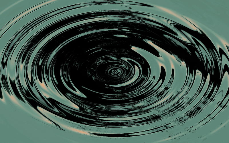 Whoilpool, ndethi, drop, waves, chrome, watson, chartreuse, oil spill, water, ripples, blue pond, whirl pool, HD wallpaper