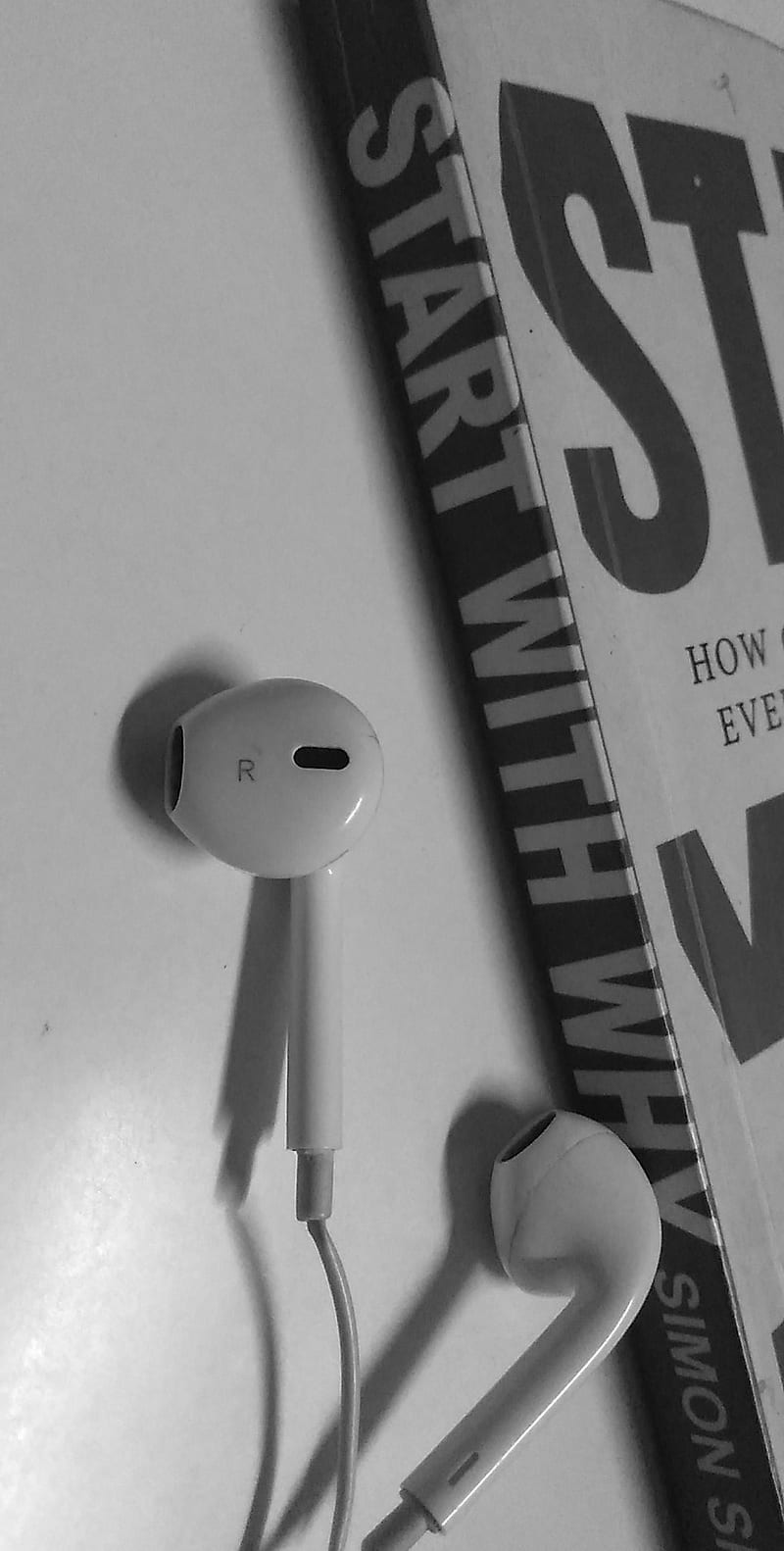 Book, apple earphone, earphone, fun, headset, library, mood, graphy, reading, start with why, HD phone wallpaper