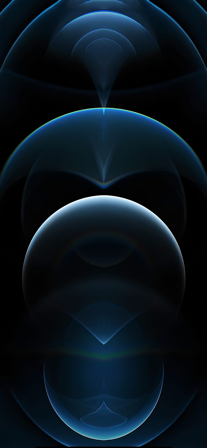 iPhone 12 Pro Orb, apple, blue, iphone 12 pro, iphone abstract, HD phone wallpaper