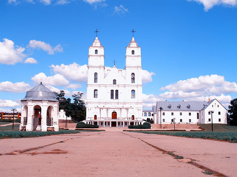 Aglona Basilica, Daugavpils, Latvia, latvia, daugavpils, aglona, basilica, HD wallpaper
