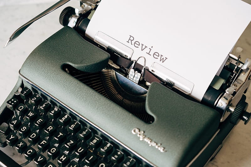 black and white typewriter on white table, HD wallpaper