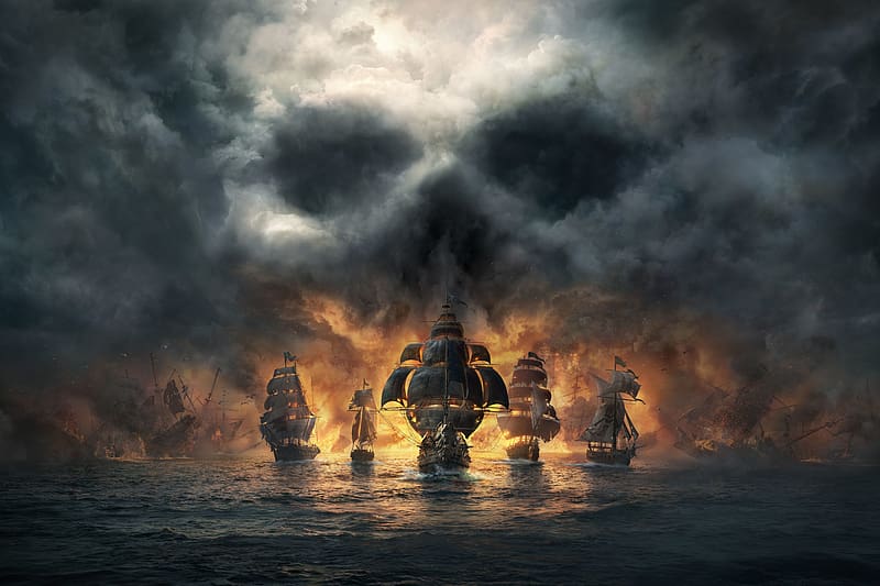Video Game, Pirate Ship, Skull And Bones, HD wallpaper