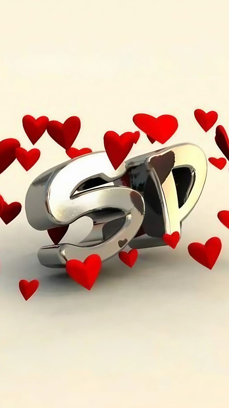 Sp Love Name, 3d Alphabets Design, tiny red hearts, HD phone ...