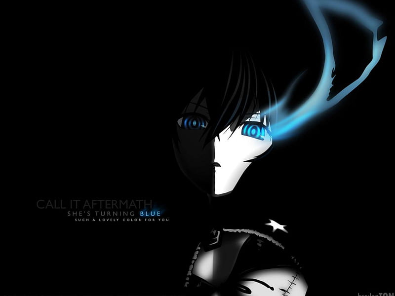 Black Rock Shooter, BRS, Cant think of a fourth, White, Blue, HD wallpaper