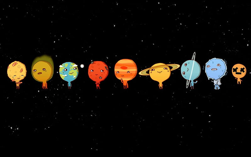 funny solar system, planets, humor, solar, space, funny, system, HD wallpaper