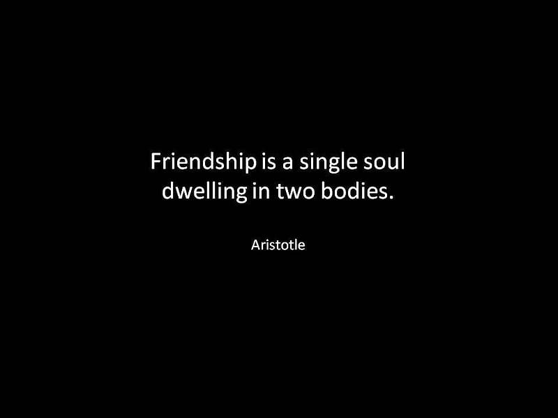 friendship is.., black, friendship, aristotle, quotes, HD wallpaper