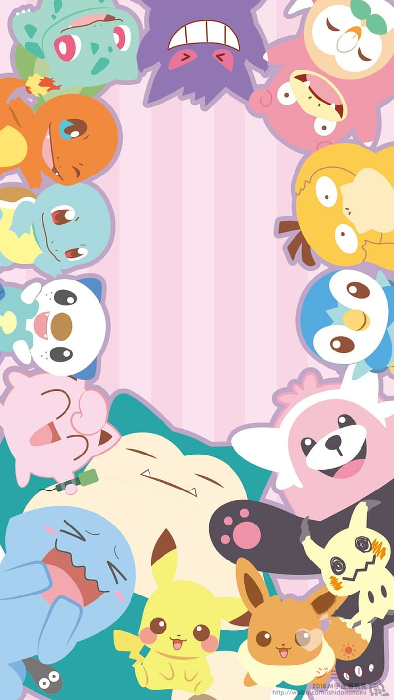 Pokemon cute pokemon pattern patterns HD phone wallpaper  Peakpx