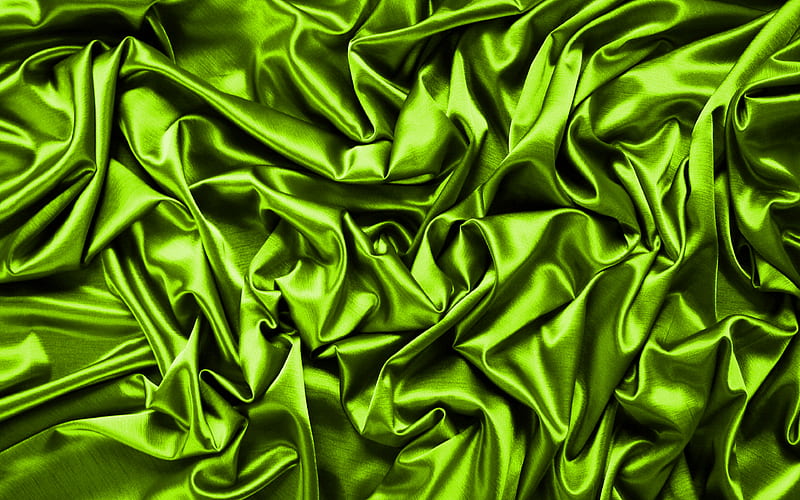 lime satin background silk textures, satin wavy background, lime backgrounds, satin textures, satin backgrounds, lime silk texture, HD wallpaper
