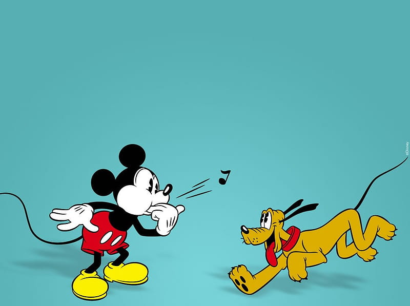 Mickey and Pluto, cartoons, HD wallpaper | Peakpx