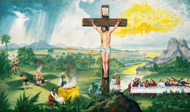 History of the salvation, christ, jesus, abraham, bible, cross, god, HD wallpaper