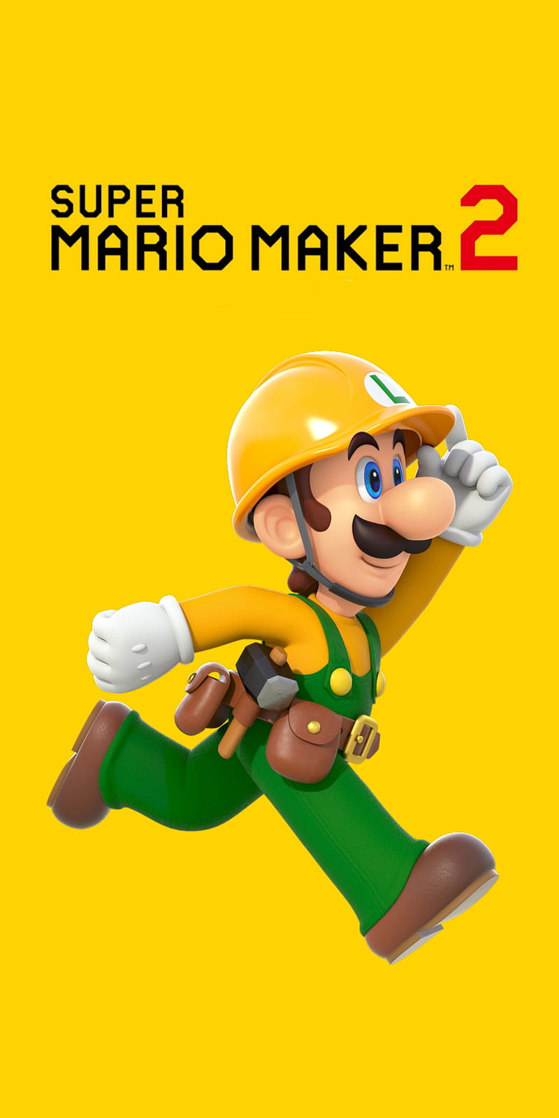 Builder Luigi, maker, mario, nintendo, super, super mario maker 2, HD phone wallpaper
