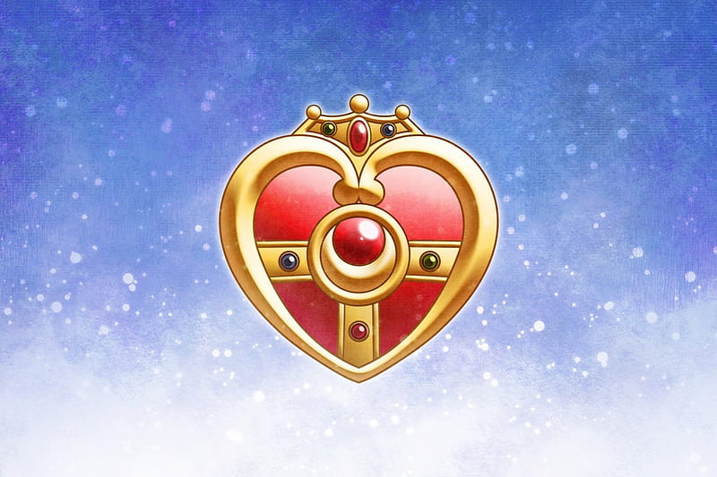 Cosmic Heart Compact, item, object, items, objects, abstract, anime, love, heart, sailor moon, brooch, blue, sailormoon, HD wallpaper