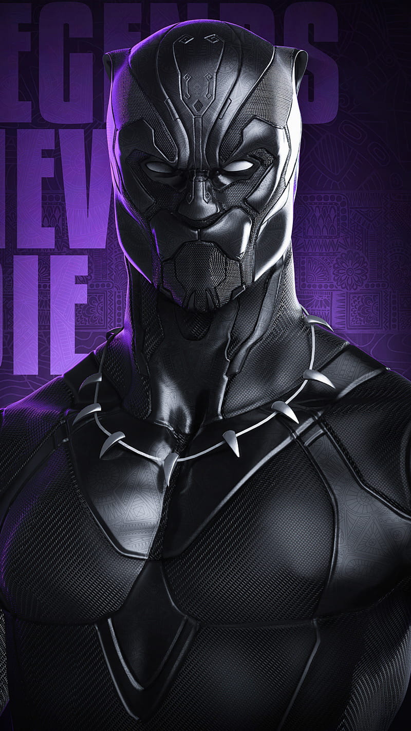 Black Panther, legends never die, marvel, HD phone wallpaper