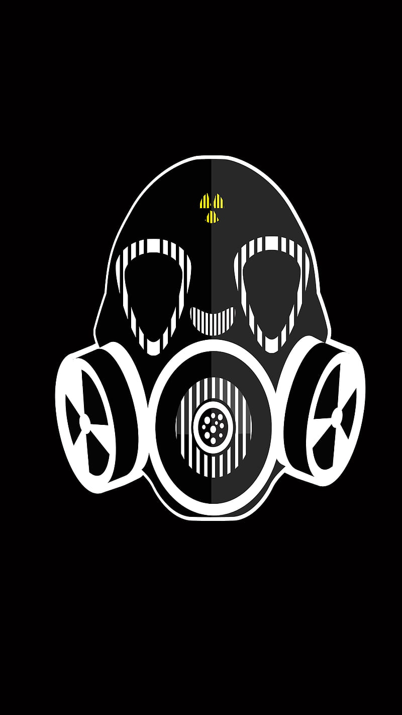Gas Mask, black, black and white, HD phone wallpaper