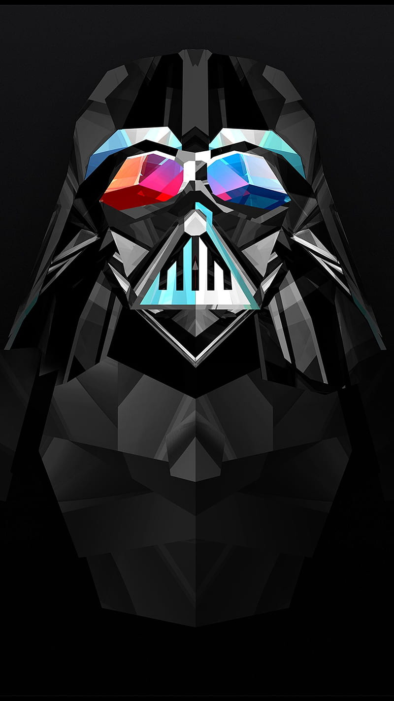 Darth Vader, black, blue, eyes, gray, movie, red, star wars, white, HD phone wallpaper