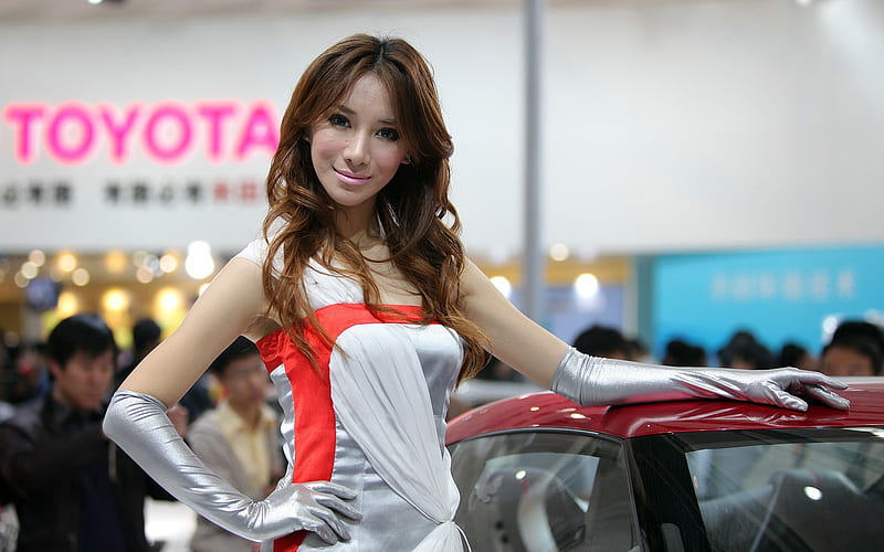 2012 Beijing International Auto Show beautiful models 15, HD wallpaper