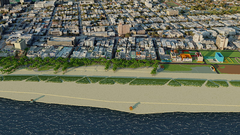 Beach City Miami Minecraft, HD wallpaper