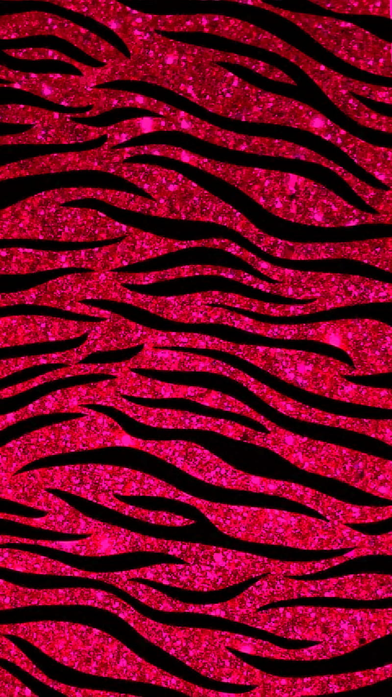 Animal Print, glitter, red, zebra, HD phone wallpaper | Peakpx