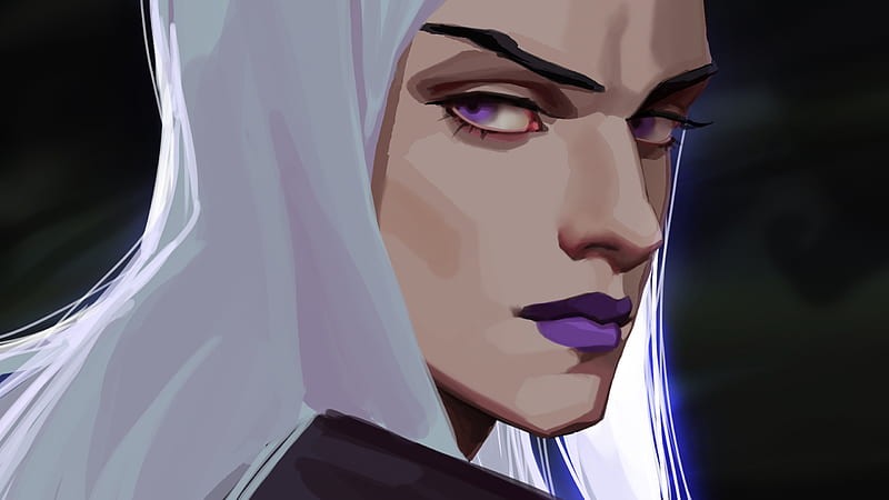 Jojo Leone Abbacchio With Purple Eyes And Purple Lips With Black Background Anime, HD wallpaper