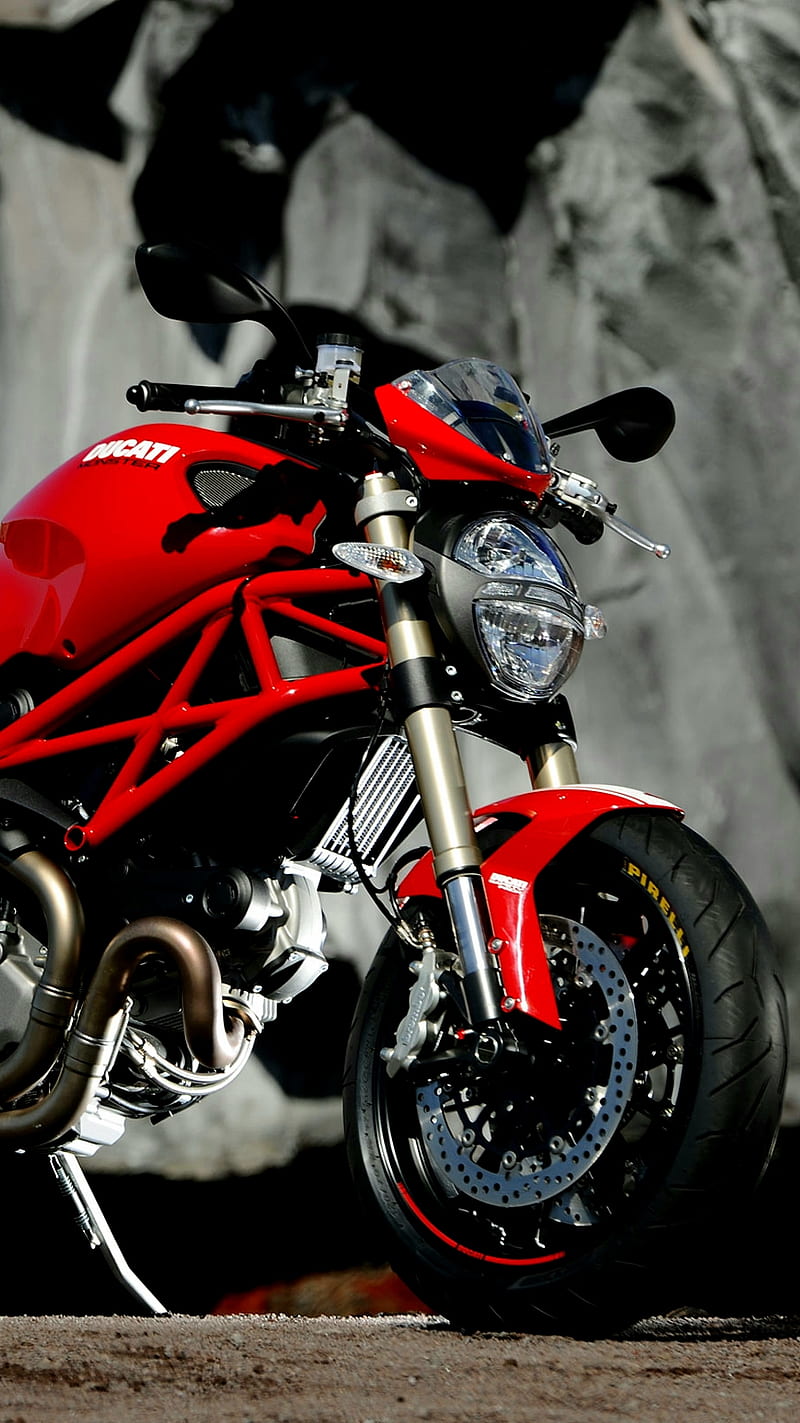 Ducati, ducati monster, red, HD phone wallpaper
