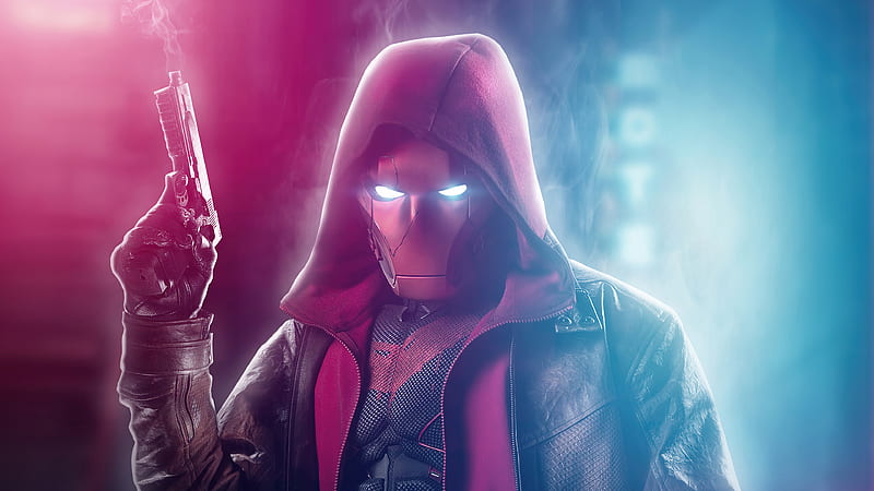 red hood, dc universe, hoodie, titans, mask, Movies, HD wallpaper