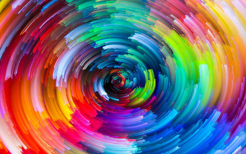 abstract vortex creative, abstract spiral background, colorful circles, abstract background, HD wallpaper