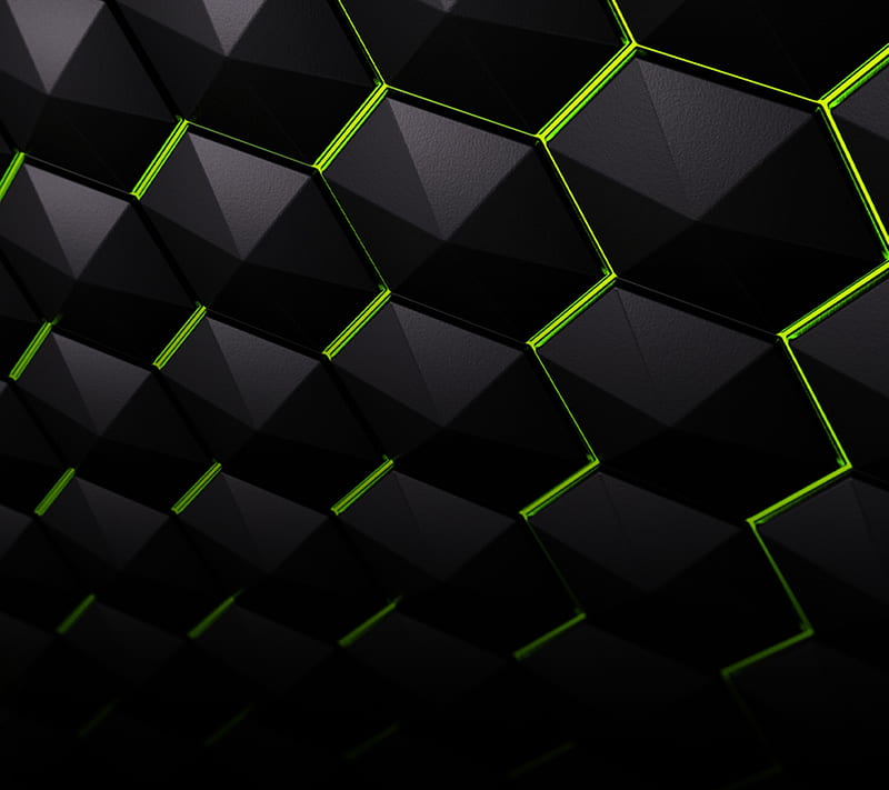 Nvidia Shield, hex, pattern, tile, HD wallpaper