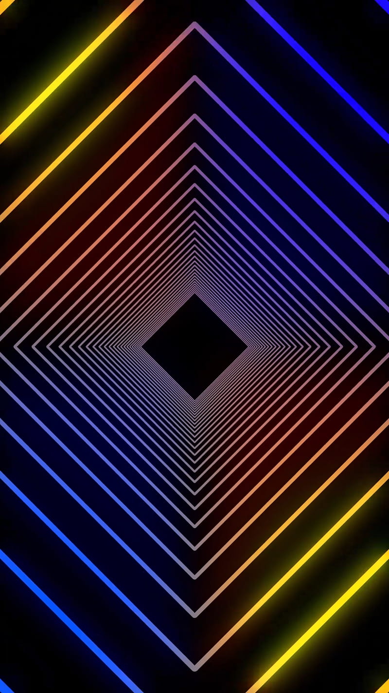 FB Neon Line, abstract, blue, fenerbahce, forma, yellow, HD phone wallpaper