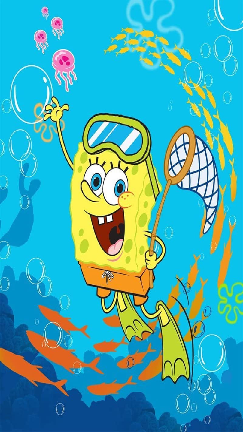 Spongebob Summer, cartoon, happy, nickelodeon, HD phone wallpaper | Peakpx