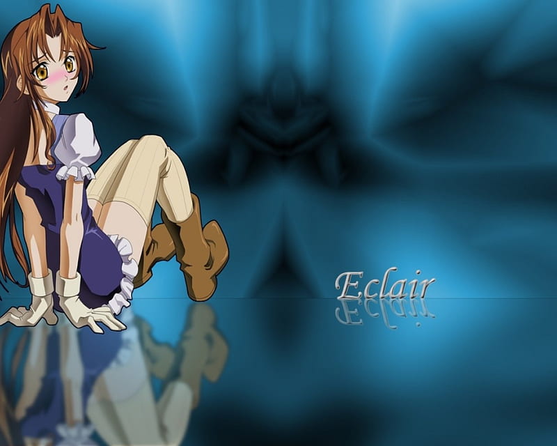 Eclair Cosplaying Lumiere, Gold Eyes, Anime, Kiddy Grade, Gloves, Blushing,  Brunette, HD wallpaper | Peakpx